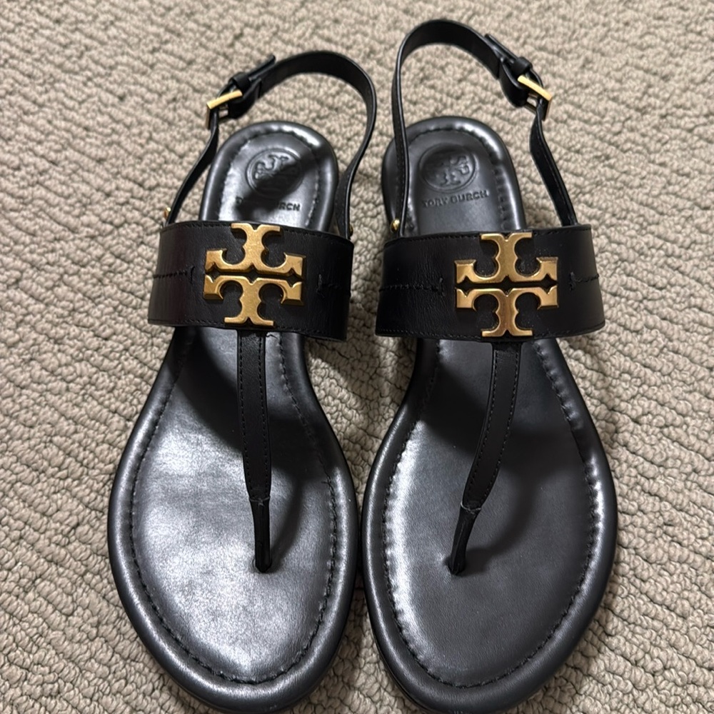 Tory Burch Everly Sandal. Box and travel bag included.